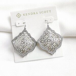 Kendra Scott Kirsten Filigree Silver Earrings | NEW